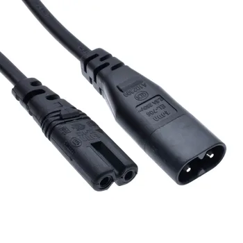 Пълнители IEC320 C7-C8, кабел за Свързване IEC C8-C7, 2-пинов захранващ кабел IEC, 0,3 ~ 5 м, H03VV-F 2 * 0,75 ММ*
