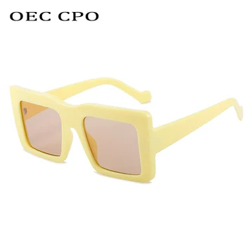 OEC CPO Реколта Квадратни Слънчеви Очила Дамски Маркови Дизайнерски Модерни Слънчеви Очила Цветни Нюанси Дамски Очила с UV400 Gafas de sol